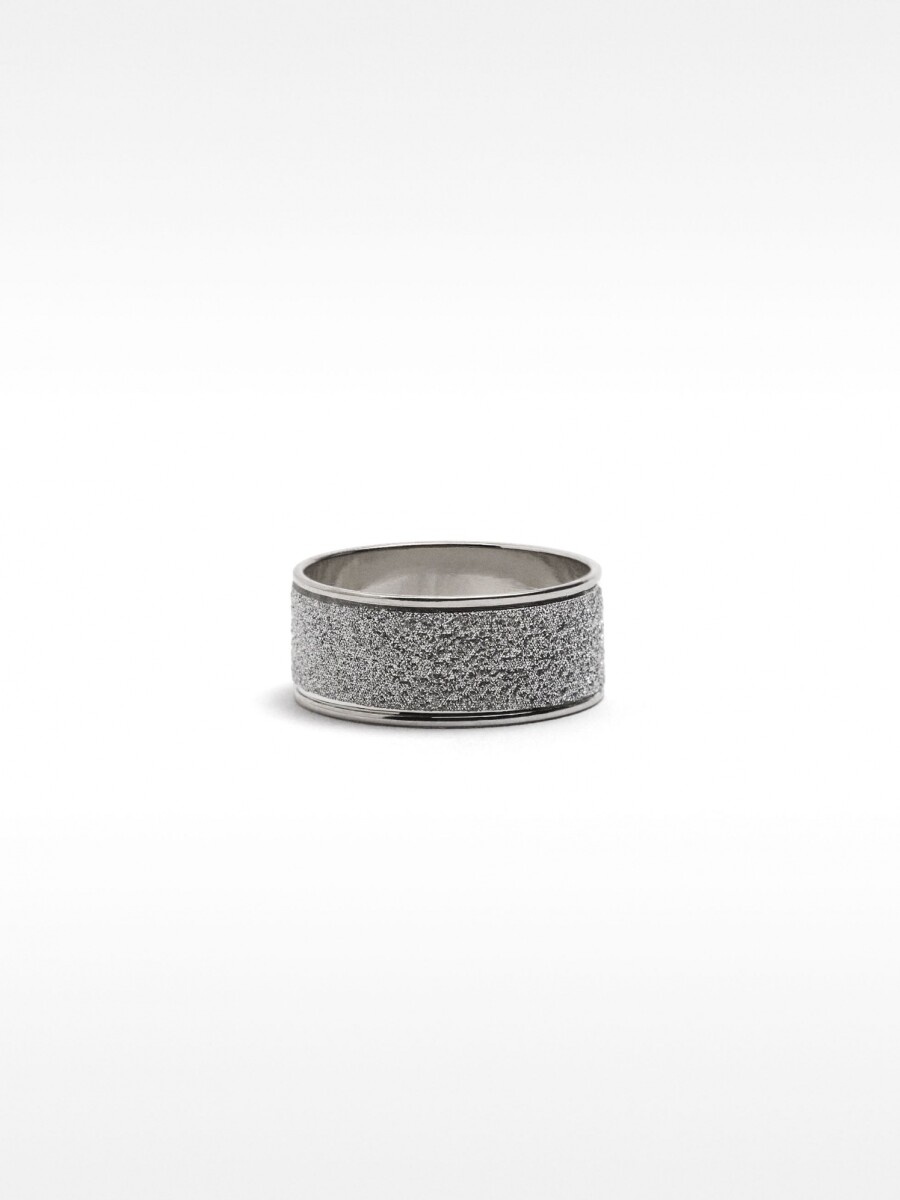 Anillo Con Brillantes plateado