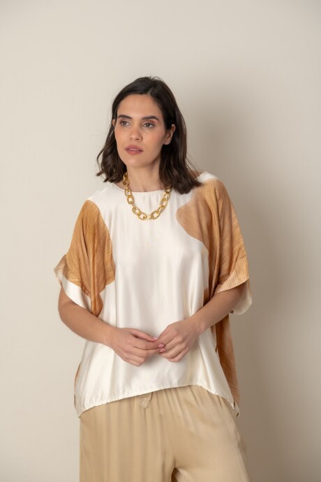 BLUSA HOJA Camel