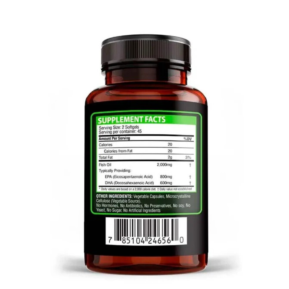Omega 3 2000 mg | 800 EPA + 600 DHA | 90 Softgels Golden Naturals Omega 3 2000 mg | 800 EPA + 600 DHA | 90 Softgels Golden Naturals