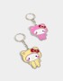 Llavero Set De Llaveros Para Compartir Hello Kitty Kawaii - Combinacion Multicolor