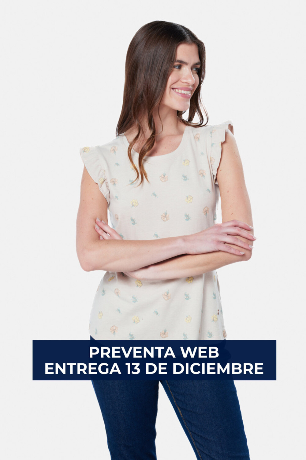 REMERA ESTAMPADA Beige