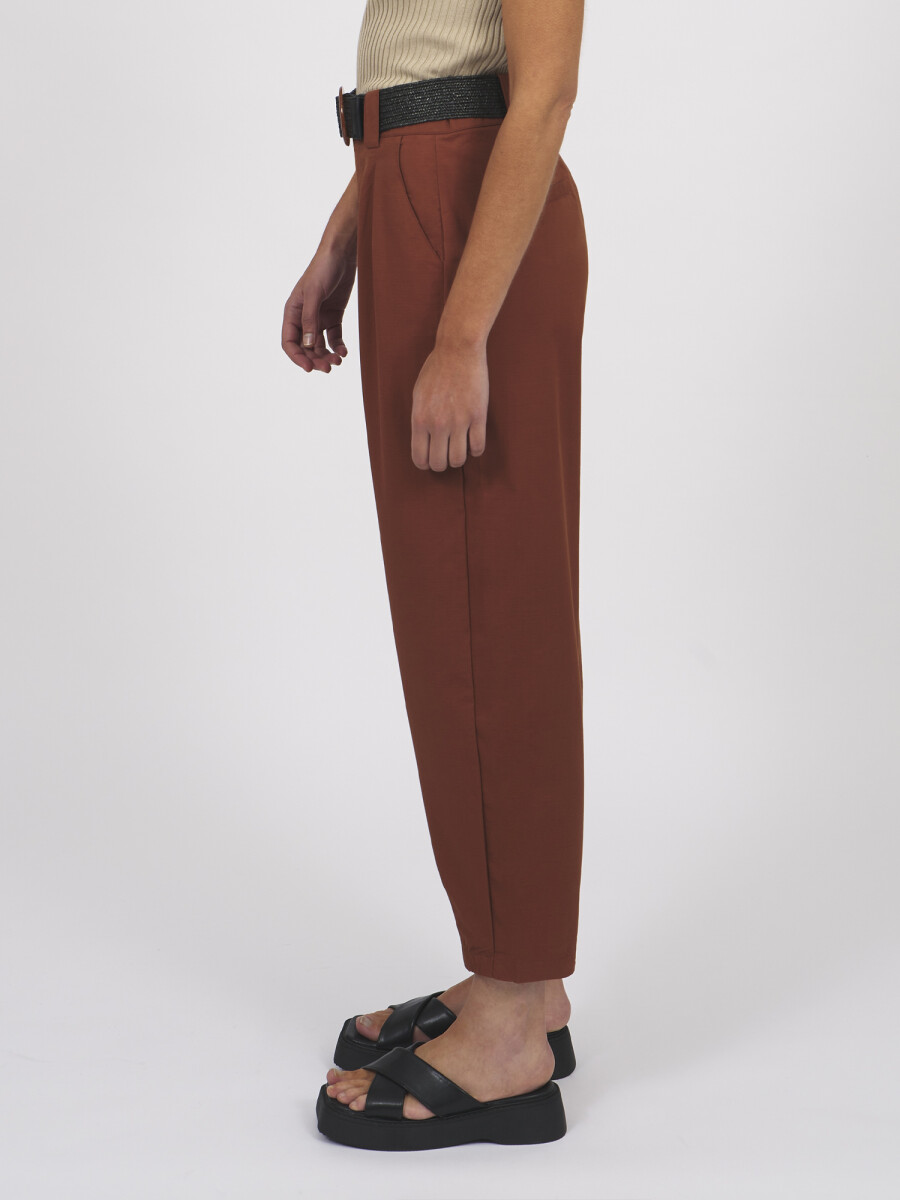 Pantalon con pinzas - cobre 