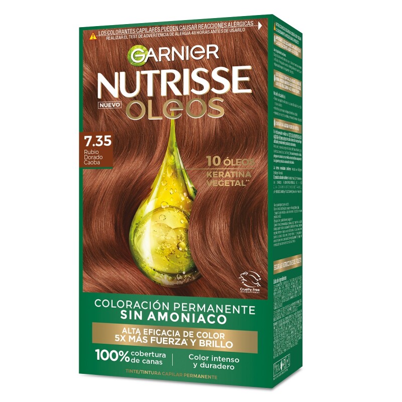 Tinta Garnier Nutrisse Oleos N°7.35 Rubio Dorado Tinta Garnier Nutrisse Oleos N°7.35 Rubio Dorado