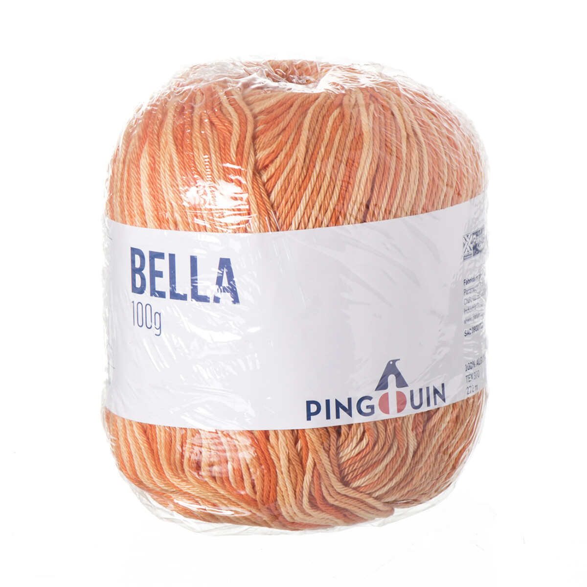 Ovillo algodón pingouin Bella Colour - laranjal mix 