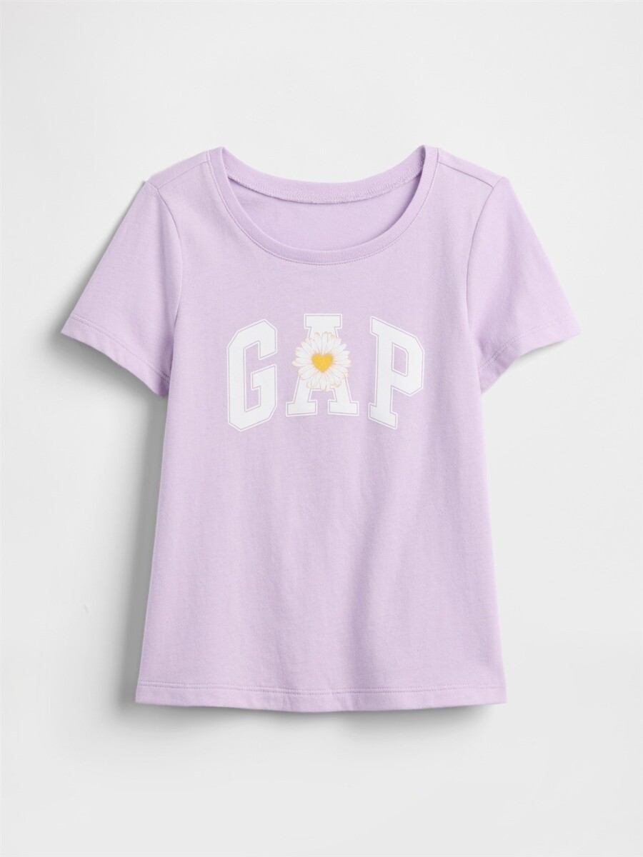 Remera Logo Gap Manga Corta Toddler Niña - Nostalgic Lavender 