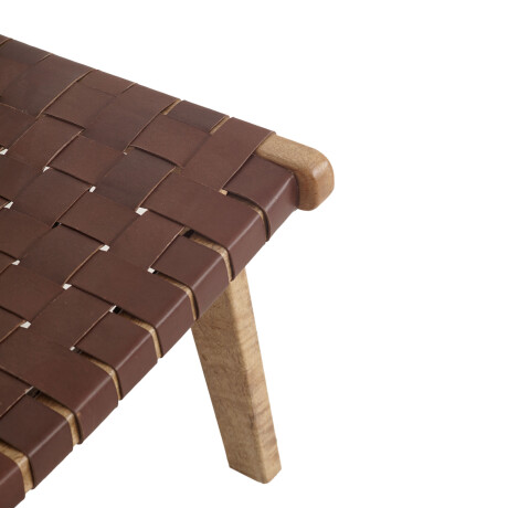BUTACA CUERO-Y-MADERA MARRON KAIA