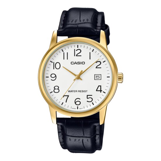 Reloj CASIO MTPV002GL-7B2UDF Cuero Negro Esfera 37mm 0