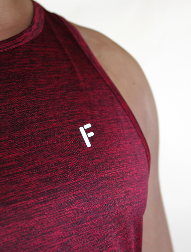 Musculosa Deportiva Rojo Melange