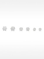 Set De Pendientes Cortos Con Brillo plateado