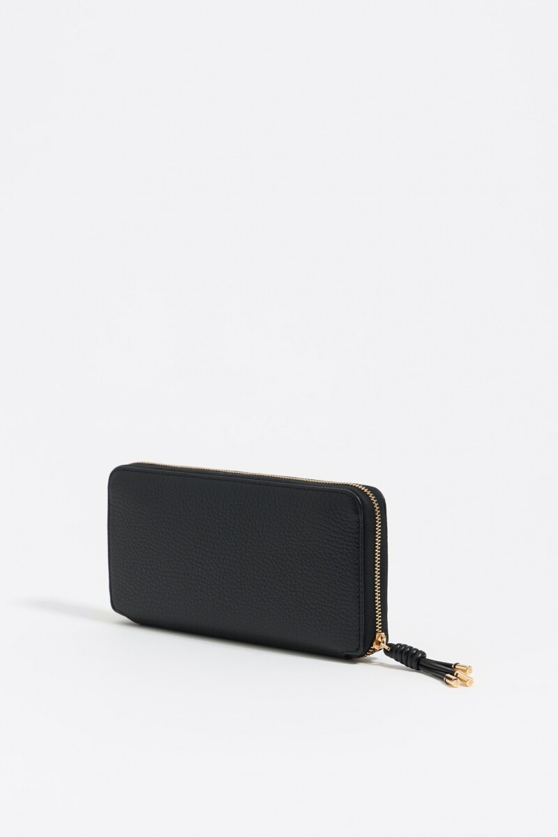 BILLETERA HORIZONTAL PIEL Negro