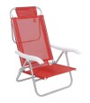 Silla Plegable de Aluminio 6 Posición Rojo