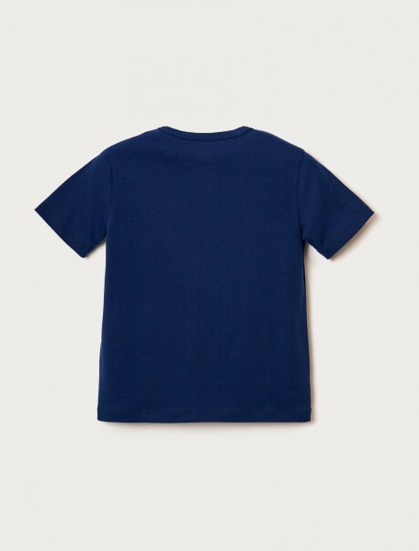 CAMISETA BÁSICA UNISSEX REGULAR AZUL OSCURO