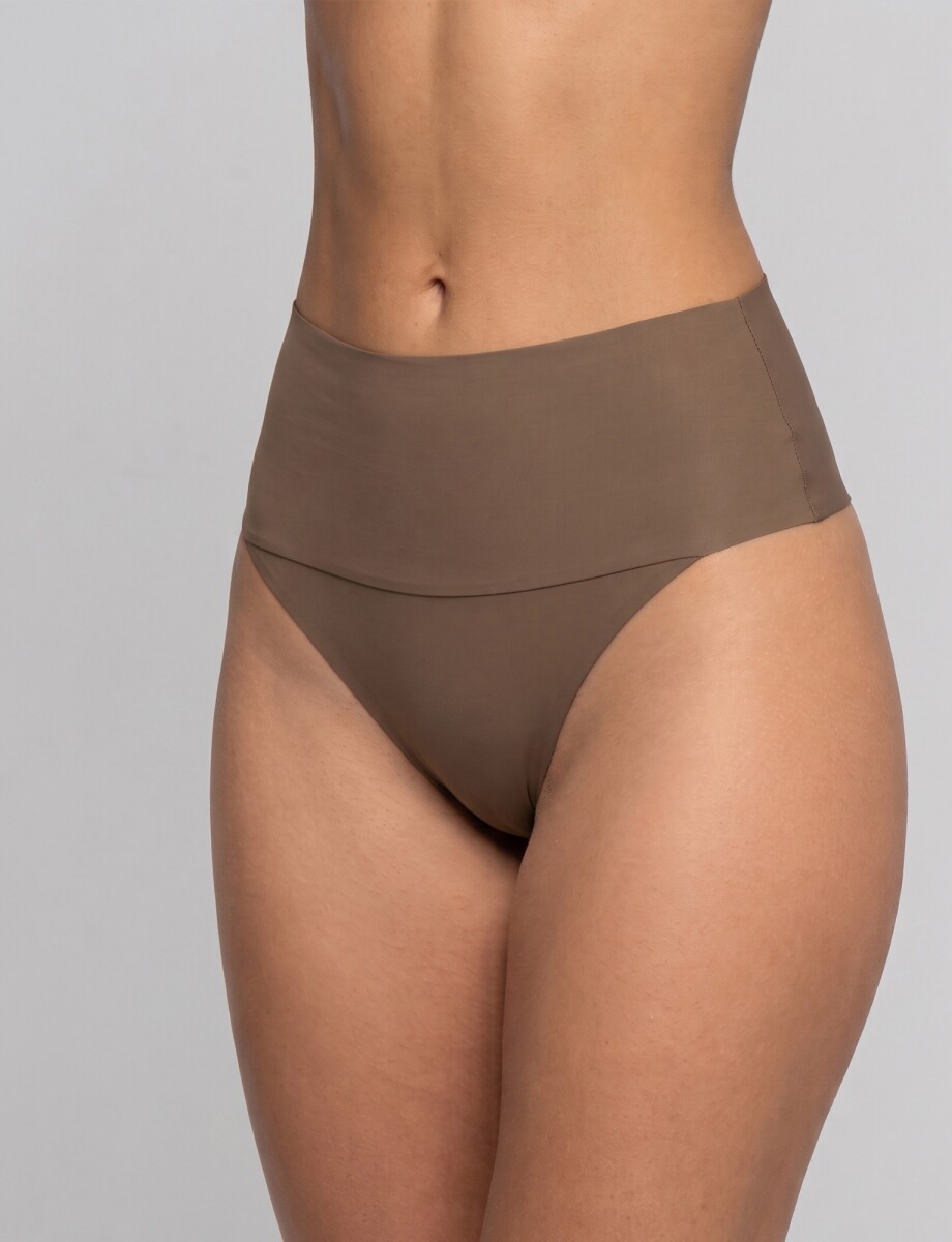 Pack De 3 Thongs Moldeadoras De Cintura Alta - Tostado 