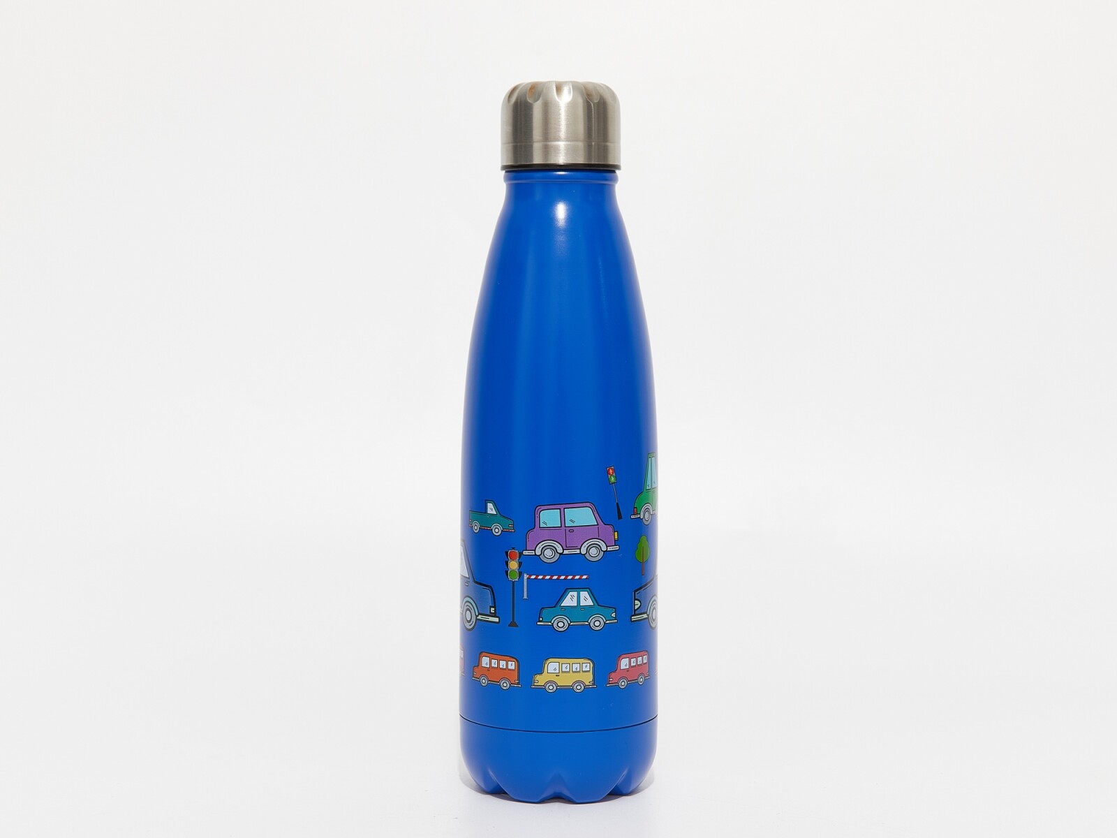 BOTELLA DE AGUA AISLADA EN FORMA DE COLA PARA NIÑOS (VEHÍCULOS DE DIBUJOS/500 ML 