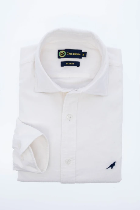 Camisa corduroy Slim Blanco