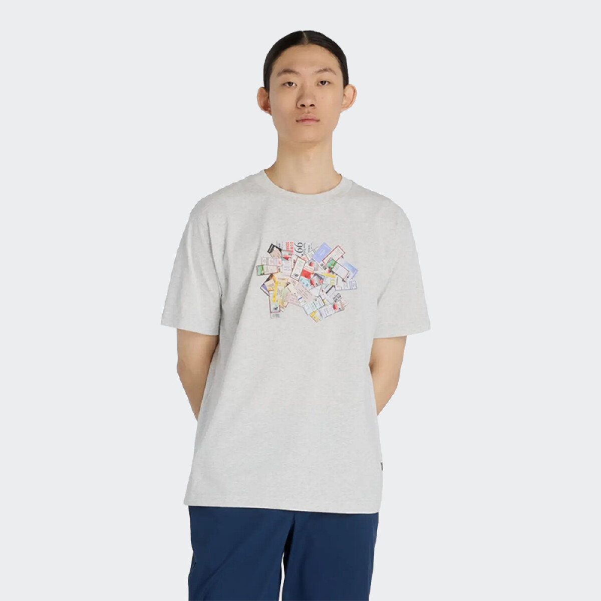 Remera New Balance Athletics Ticket - Gris 