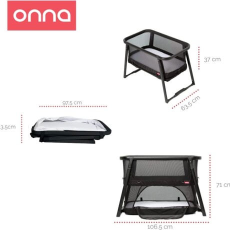 Mini cuna corral Somnia negra Mini cuna corral Somnia negra