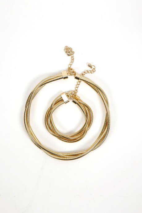 Collar Darcy, Set. Collar Y Brazalete Color Unico