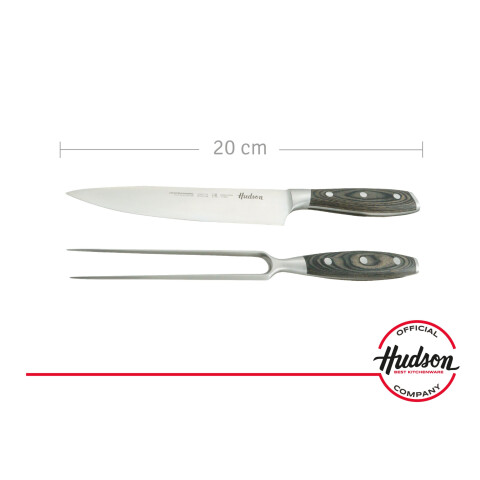 Set De Cuchillo Con Tenerdor 8 Linea Hudson Mango De Madera Set De Cuchillo Con Tenerdor 8 Linea Hudson Mango De Madera