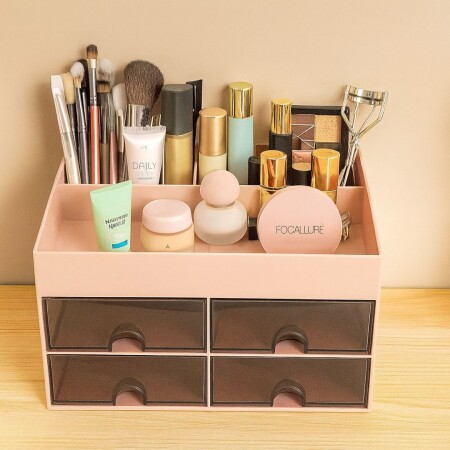 ORGANIZADOR DE PLASTICO MAQUILLAJE 4 GAVETAS ORGANIZADOR DE PLASTICO MAQUILLAJE 4 GAVETAS