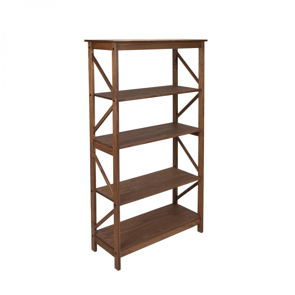 Biblioteca - Estanteria - Linea Open - Rustico Hogar Nogal