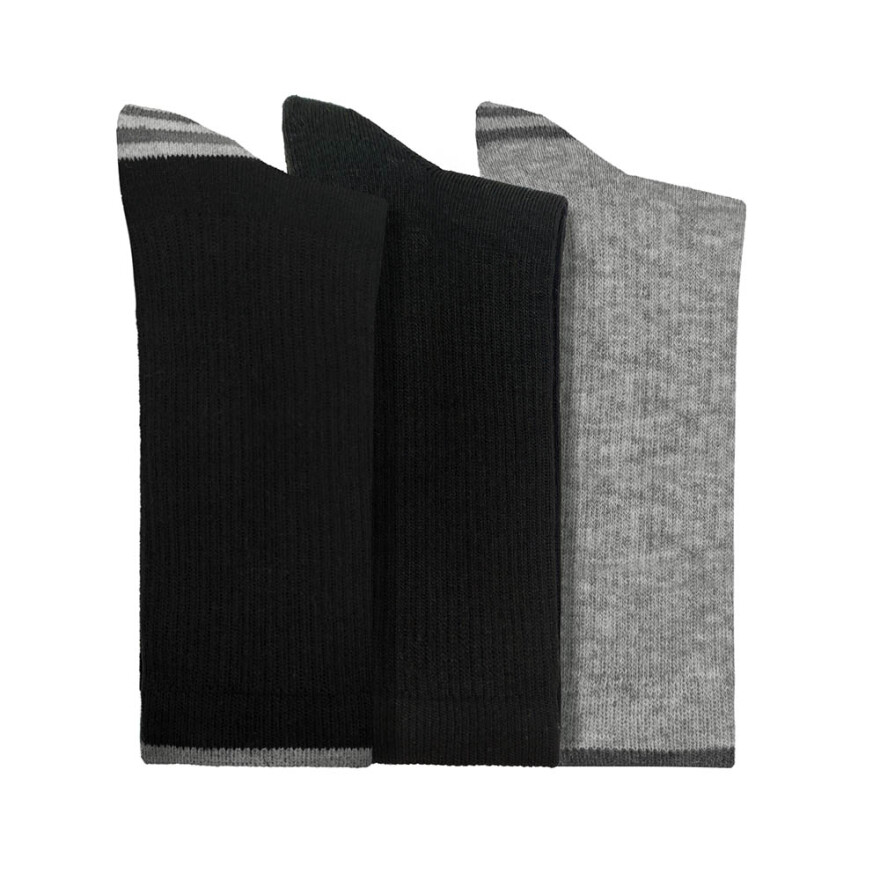 Socks Stripe H/T Crew - Unisex Black/grey