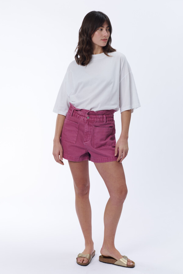 Short jean paper bag Rosa