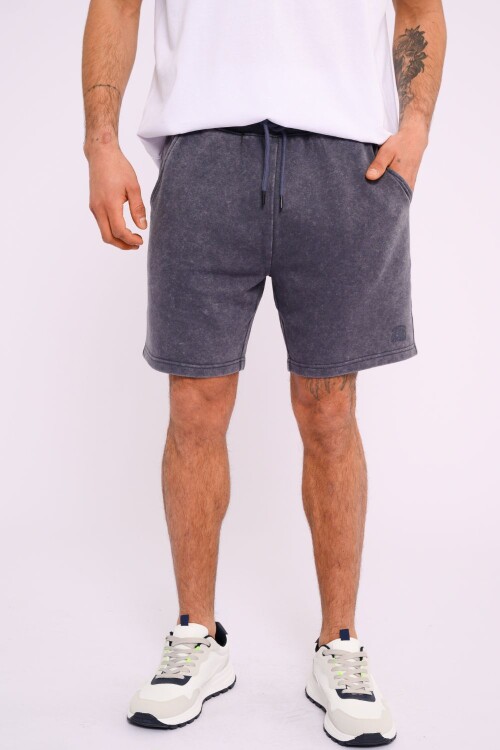 Bermuda de felpa Azul