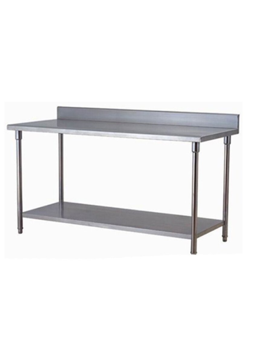 Mesada acero inox con borde 180 cm Flamemax 