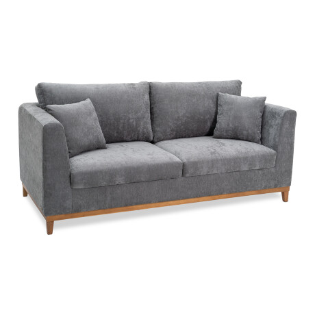 Sofá Belfast - Tela Microfibra - 3 cuerpos 2222 (Grafito)