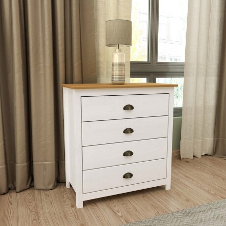Cómoda 4 CAJONES PINO NATURAL-BEIGE TOPAZIO