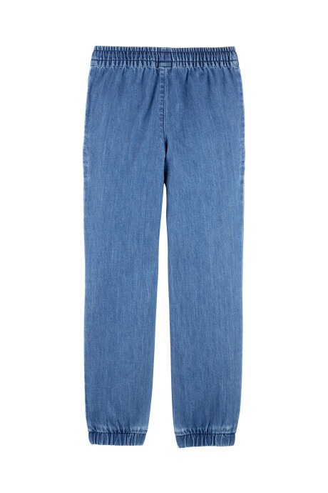 Pantalón jean, estilo deportivo. Talles 6-14 Sin color