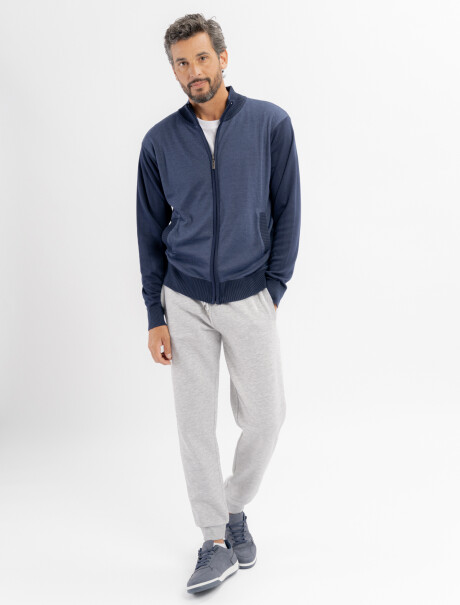 Pantalon felpa Leo gris melange