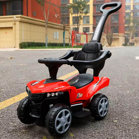Buggy Cuatriciclo Musical C/ Luces Y Guía Bebés Niños Rojo
