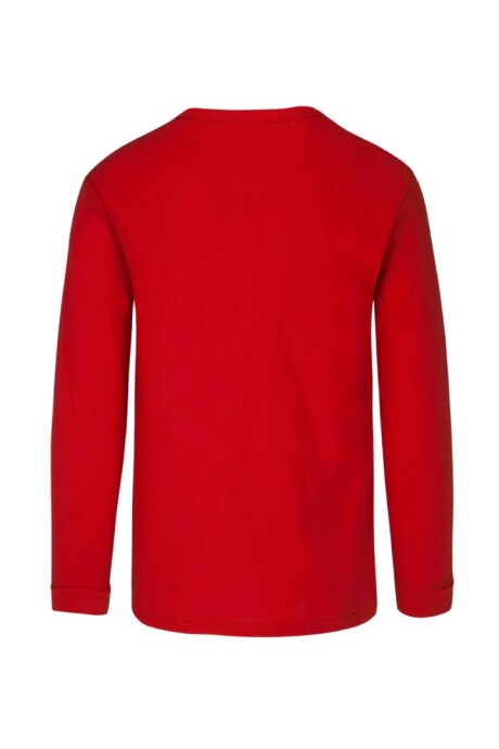 Camiseta a la base niño manga larga Rojo