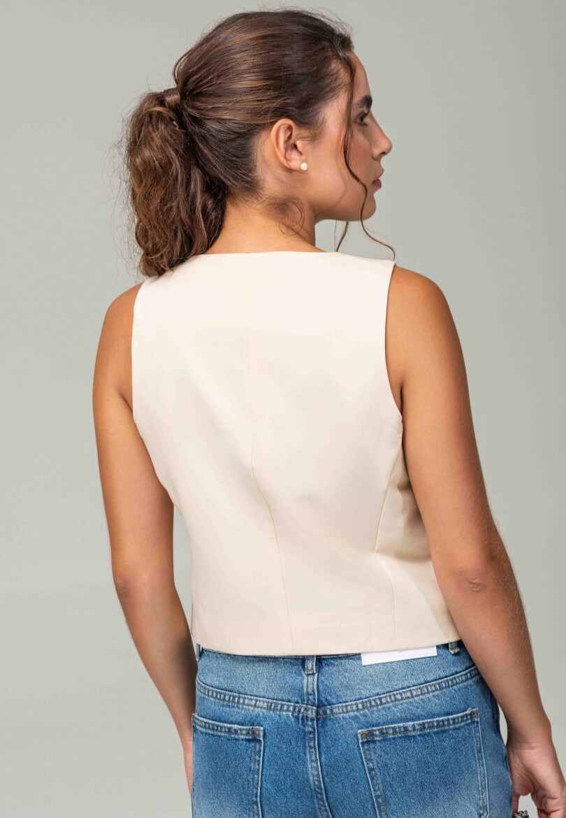 CHALECO LALY CORTO Beige
