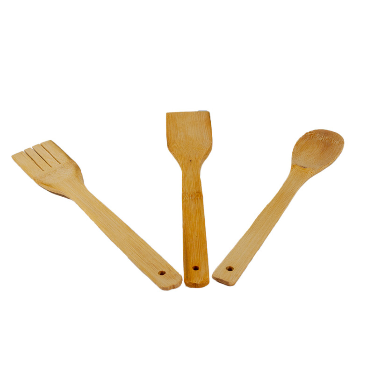 Utensilios De Cocina Bamboo x3 pcs 28cm - Utensilios De Cocina Bamboo X3 Pcs 28cm 