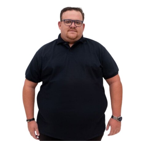 Remera Polo Plus / Talles Grandes Negro