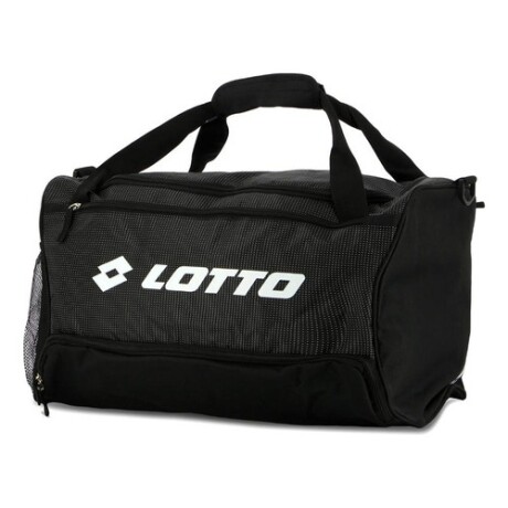 Bolso Deportivo Lotto Mediano Negro-Blanco