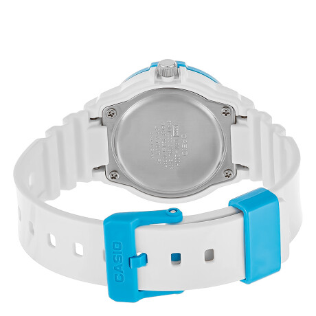 Reloj Casio Original PVC Análogo Para Dama Sumergible Azul-Blanco