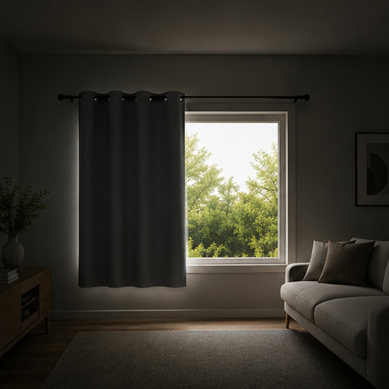 Paño cortina blackout 1,35m x 1,70m GRIS