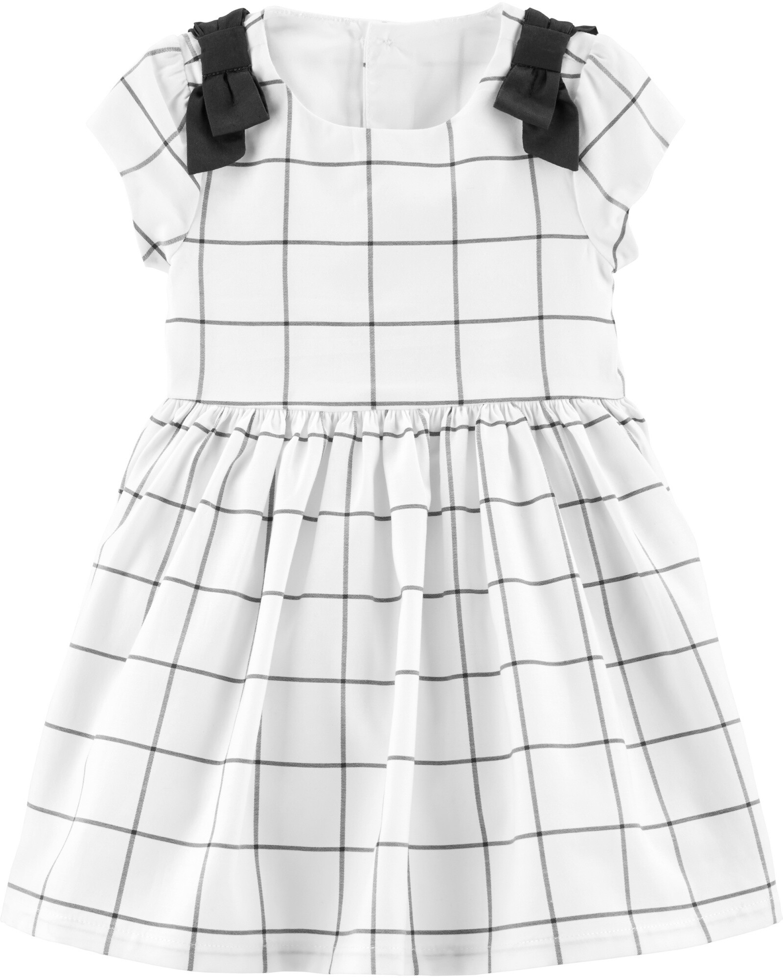 Vestido de satén con falda amplia y apliques de lazos en las mangas 0