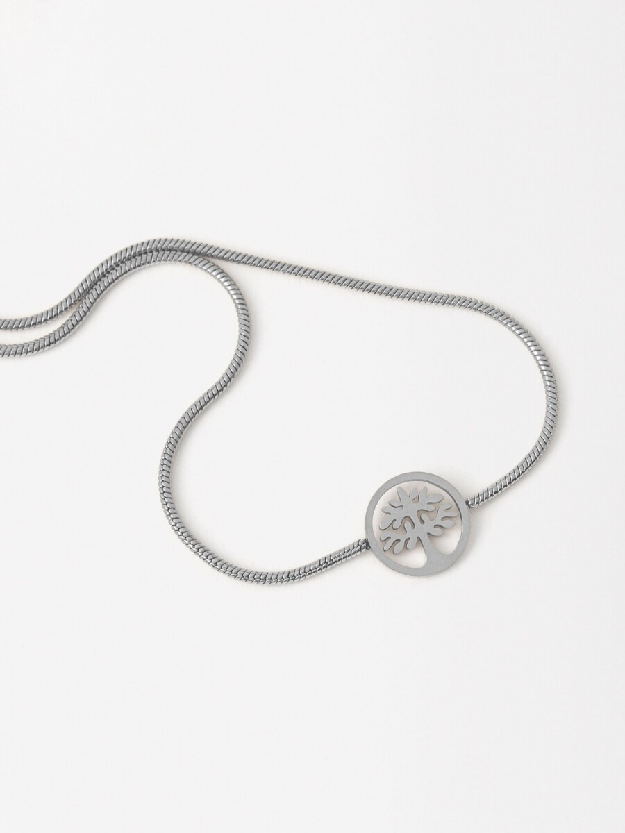 Pulsera Ajustable Árbol - Acero Inoxidable plateado