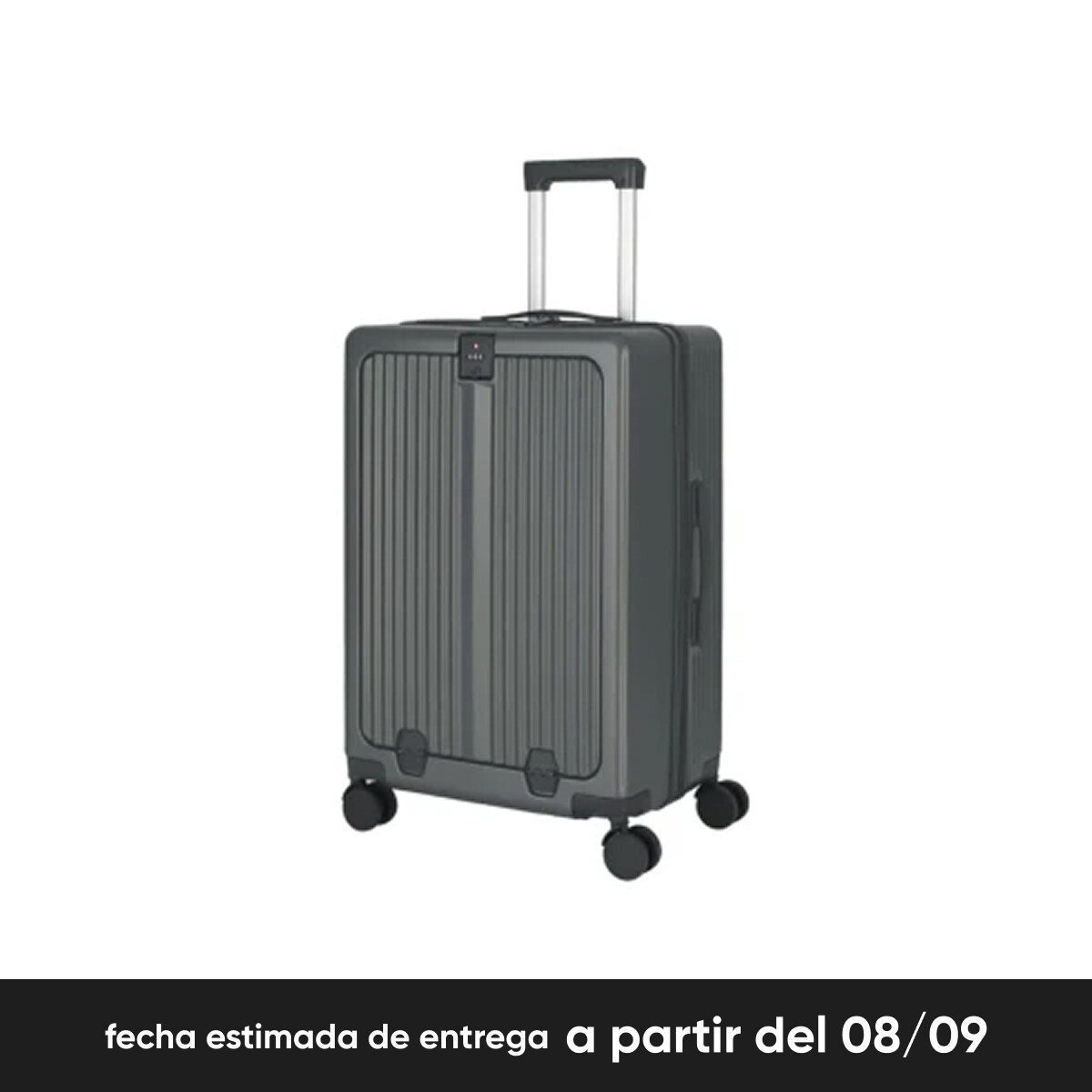 Valija Carry on rígida con bolsillo exterior - Gris 
