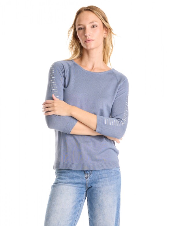 Buzo Tachas CELESTE OSCURO