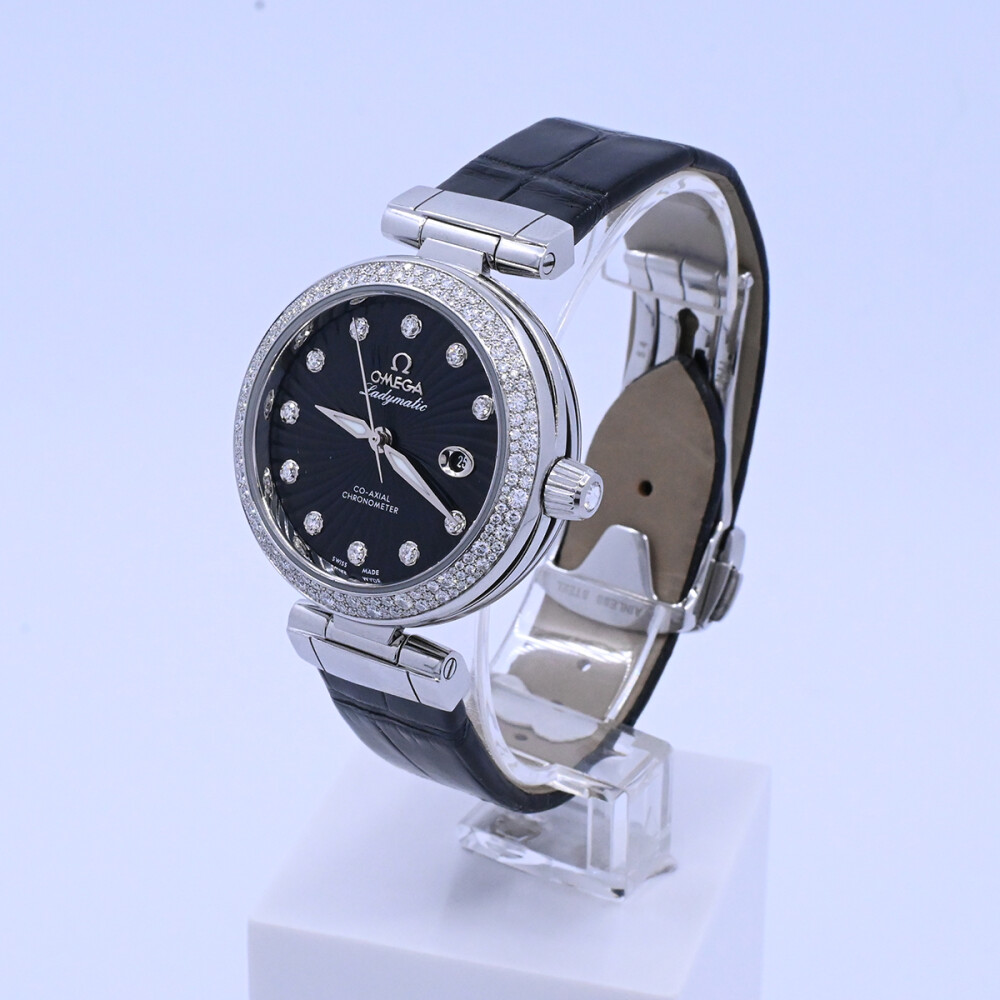 Omega De Ville Ladymatic 34 mm 425.38.34.20.51.001 acero y brillantes, movimiento co-axial 8520. Omega De Ville Ladymatic 34 mm 425.38.34.20.51.001 acero y brillantes, movimiento co-axial 8520.