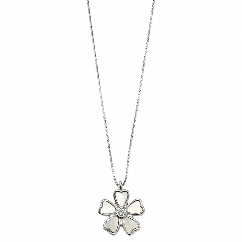 Conjunto cadena y colgante flor con Nacar Conjunto cadena y colgante flor con Nacar