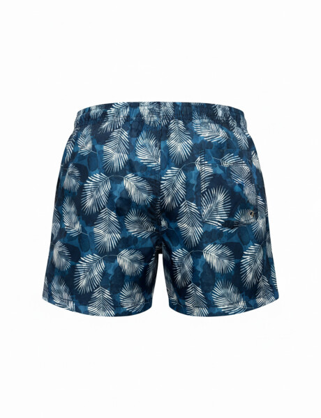 Short de baño estampado petroleo