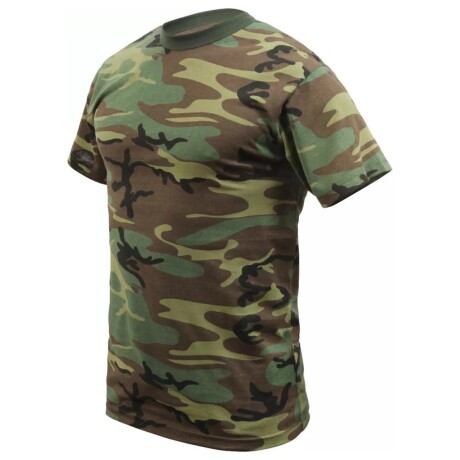 Remera camuflada en algodón Woodland