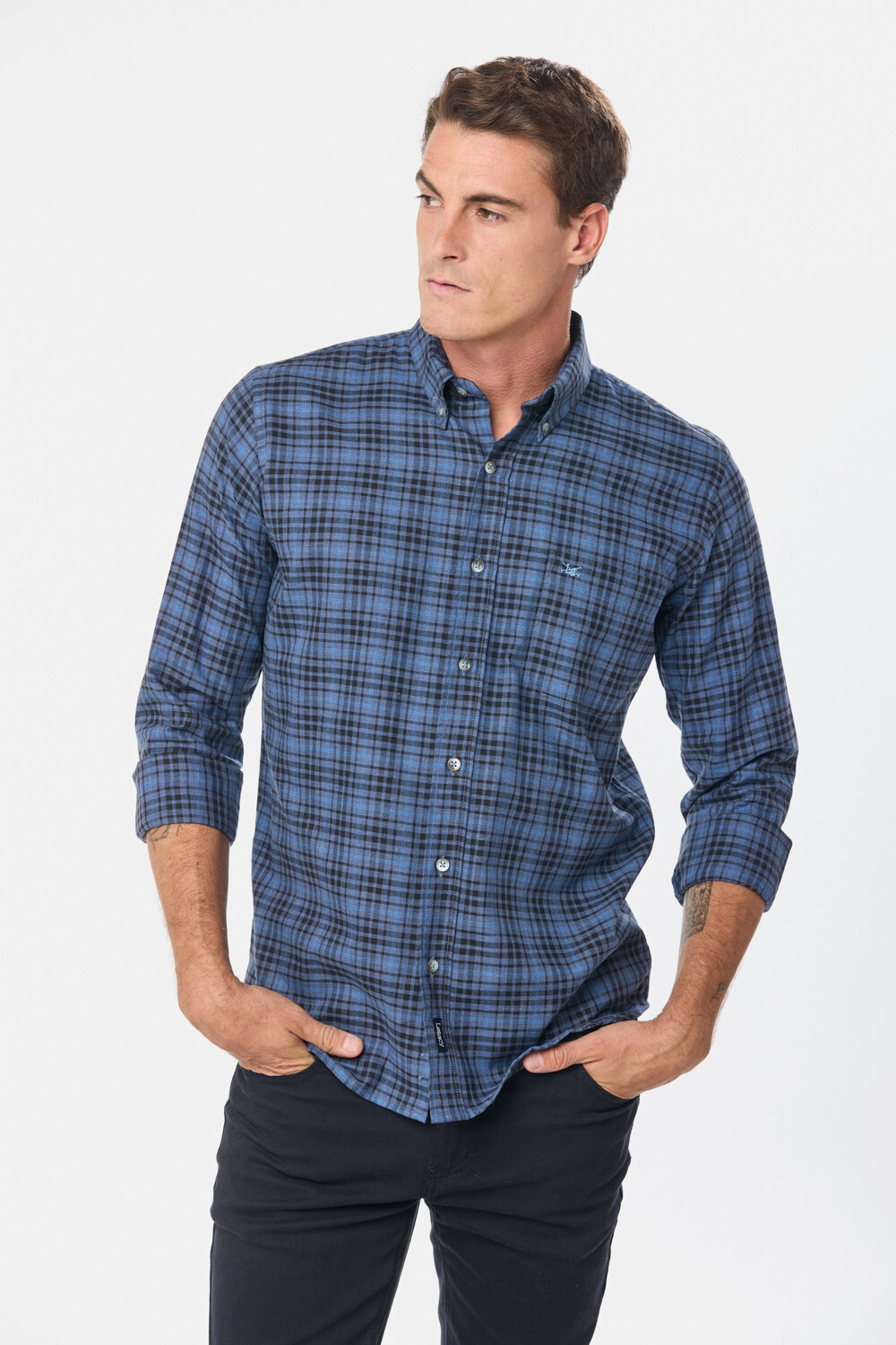 CAMISA DE VIYELA Azul